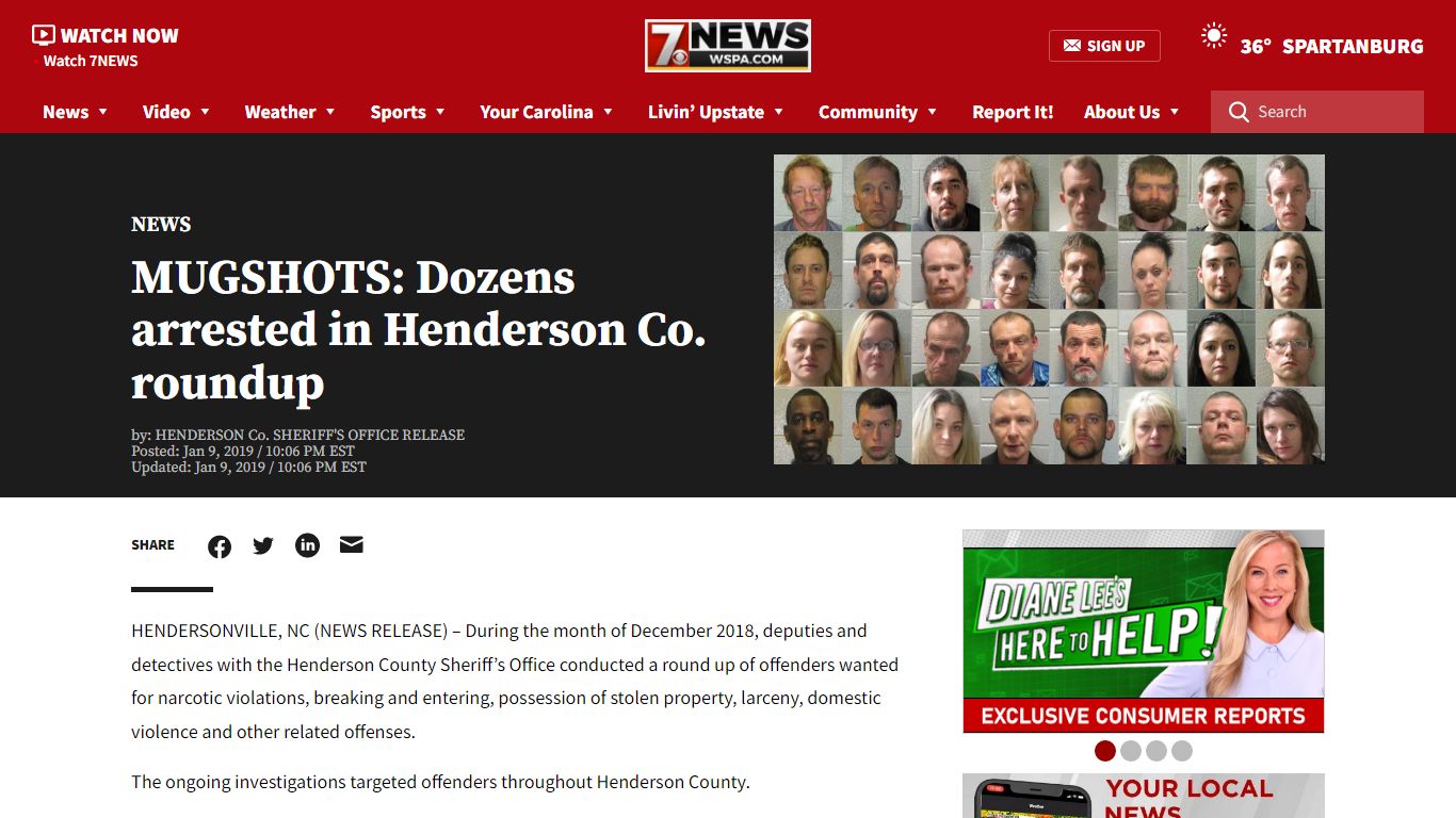 MUGSHOTS: Dozens arrested in Henderson Co. roundup - WSPA 7News